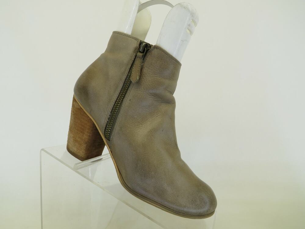 BP Brown Leather Zip Ankle Fashion Boots Bootie Womens Size 8 M
